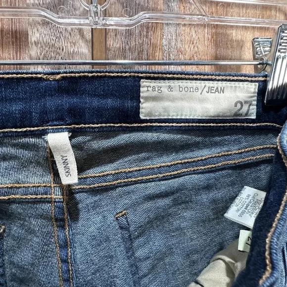 Rag & Bone Raw Hem Skinny Jeans in Preston - Picture 4 of 9